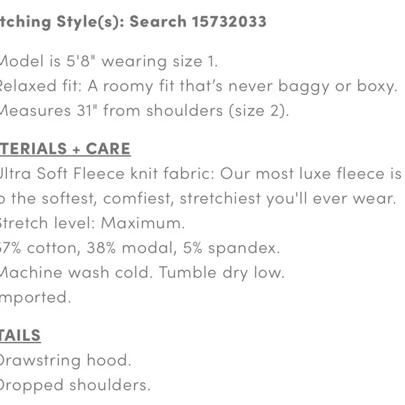 Relaxed Ultra Soft Fleece Drop Shoulder Hoodie Loose Bottom Torrid 2 Black - Picture 7 of 8